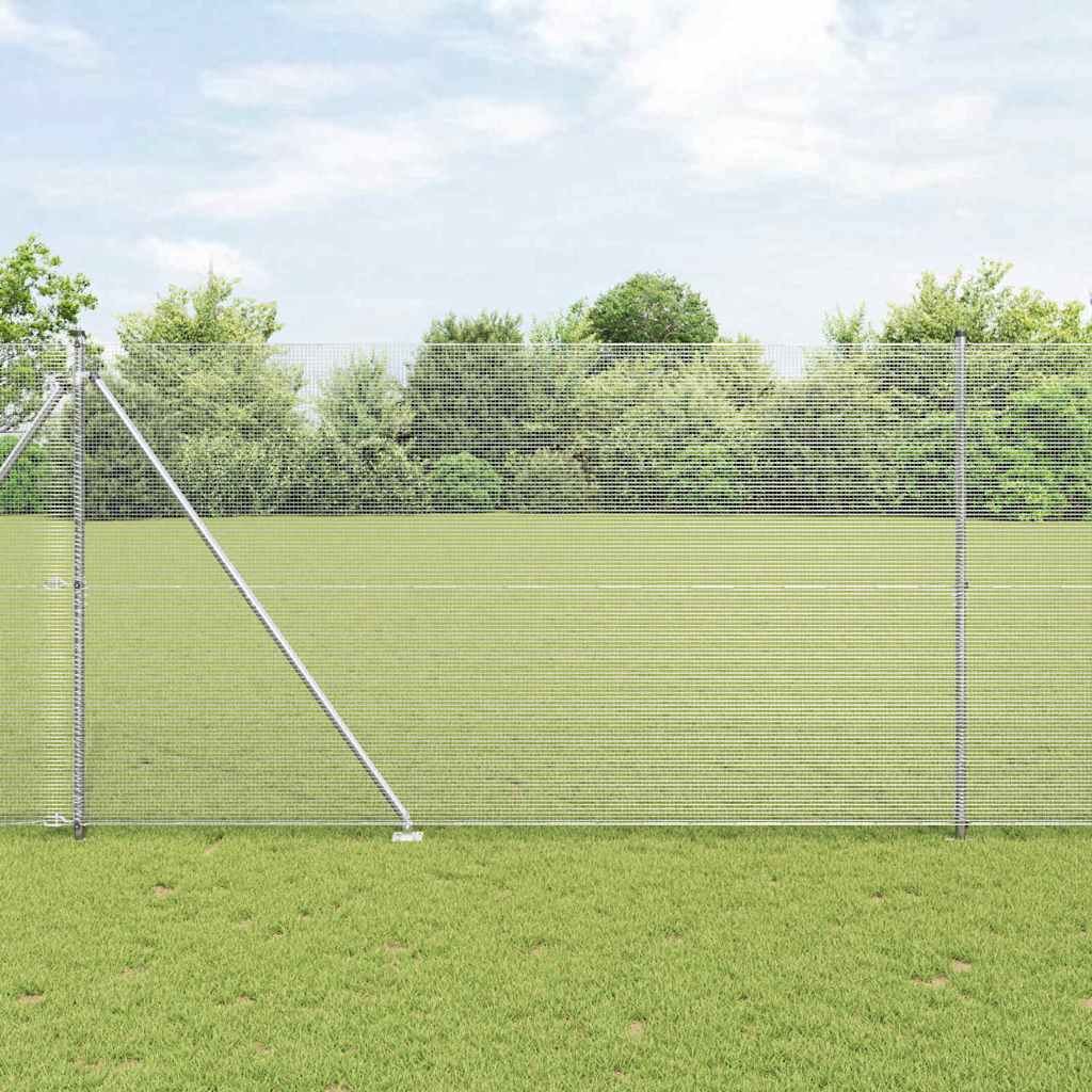 Zavareno žičano ograđivanje s bodljama 25 x 1,6 m Srebrna Mreža