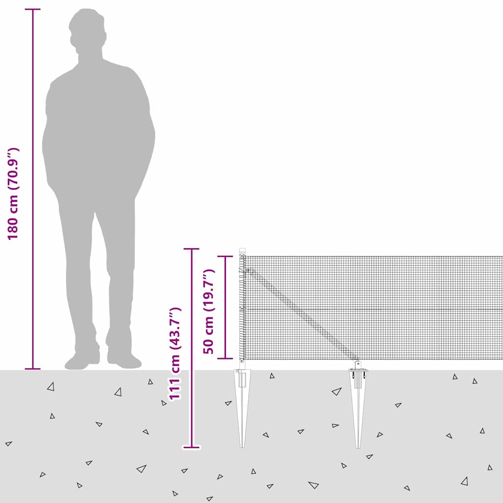 Zavareno žičano ograđivanje s bodljama 50 x 0,5 m Srebrna Mreža