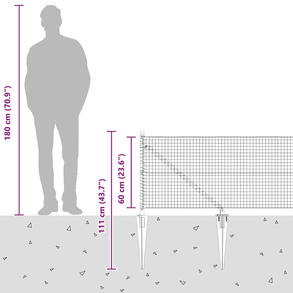 Zavareno žičano ograđivanje s bodljama 50 x 0,6 m Srebrna Mreža