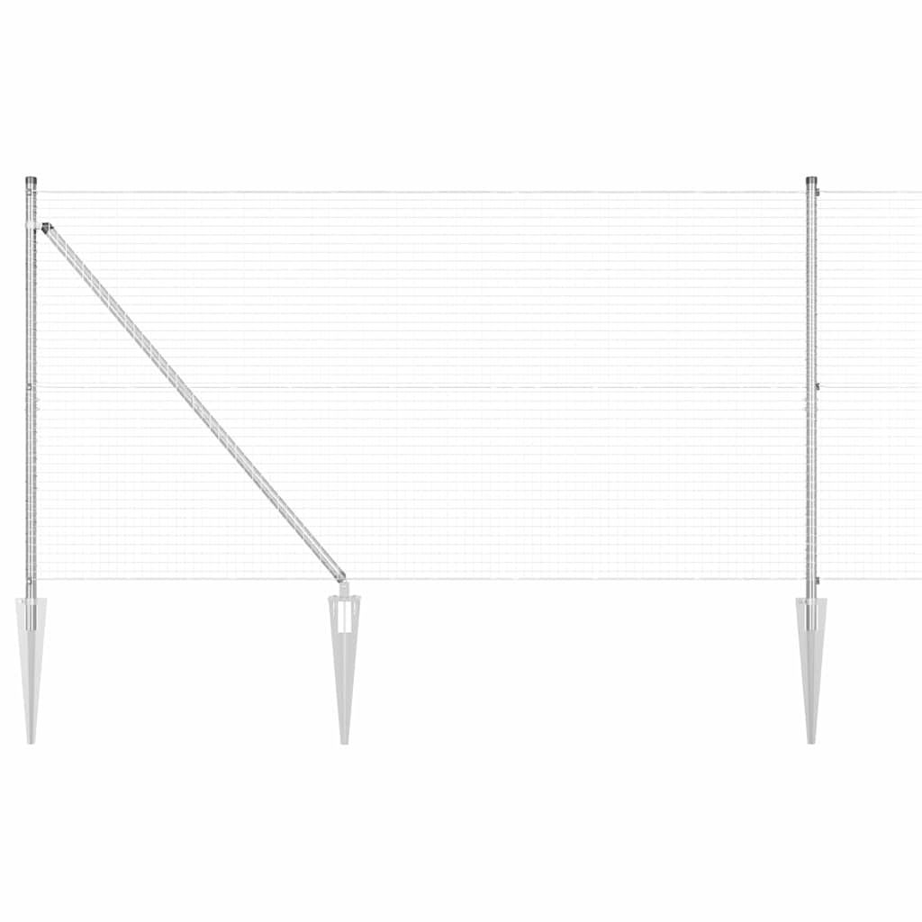 Zavareno žičano ograđivanje s bodljama 50 x 1,2 m Srebrna Mreža