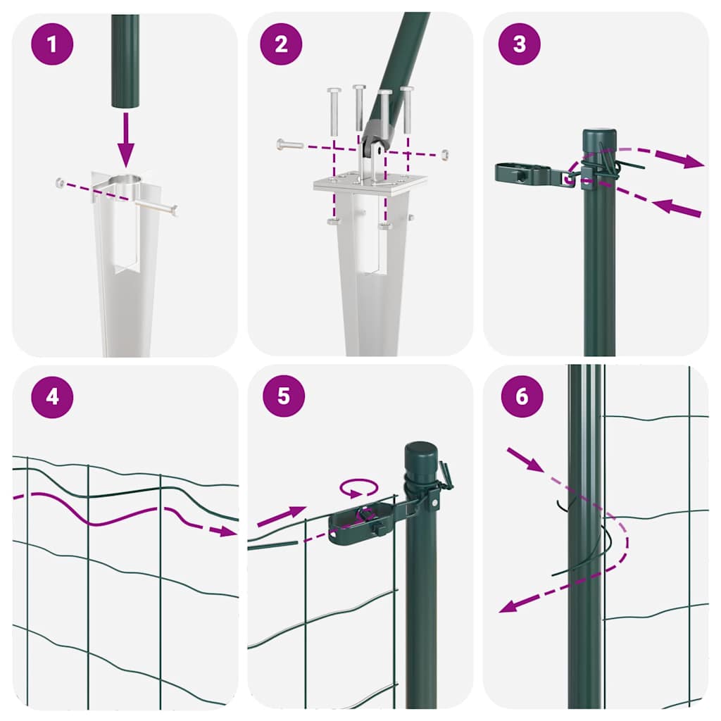 Zavareno žičano ograđivanje s bodljama 50 x 1 m Zelena Mreža
