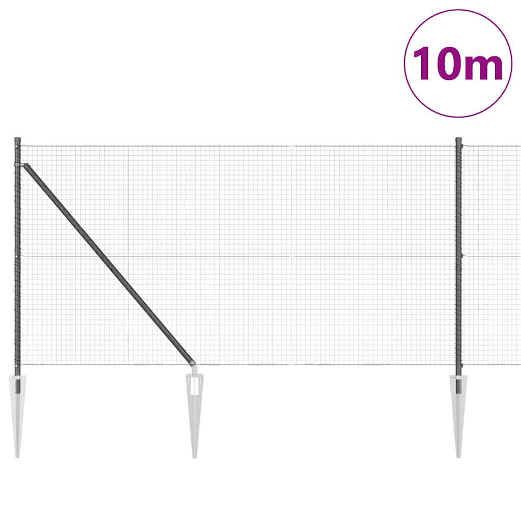 Zavareno žičano ograđivanje s bodljama Čelik Siva Mreža