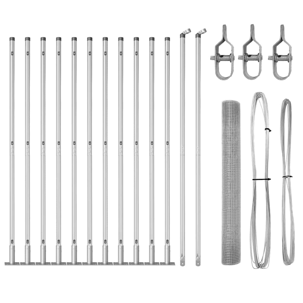 Zavareno žičano ogradno mreža s betonskom podlogom 25 x 0,8 m