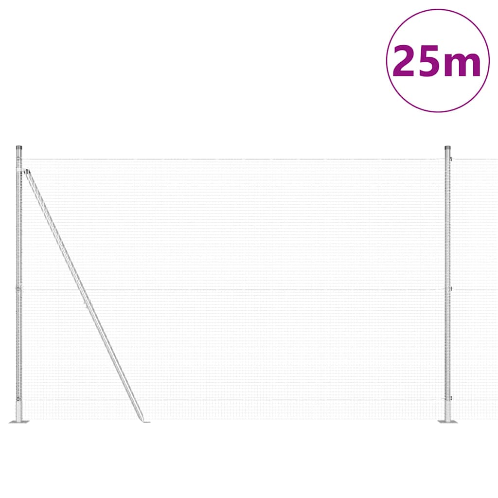 Zavareno žičano ogradno mreža s betonskom podlogom 25 x 1,6 m
