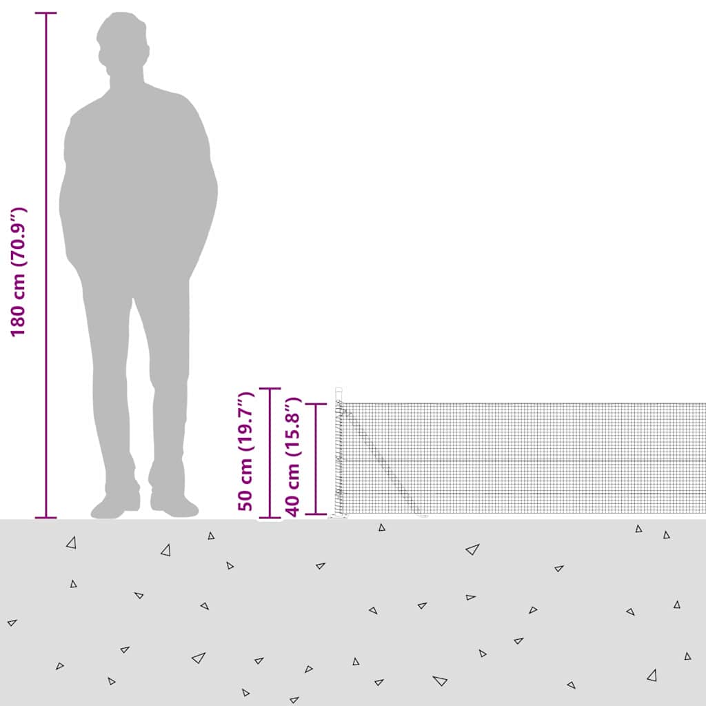 Zavareno žičano ogradno mreža s betonskom podlogom 100 x 0,4 m