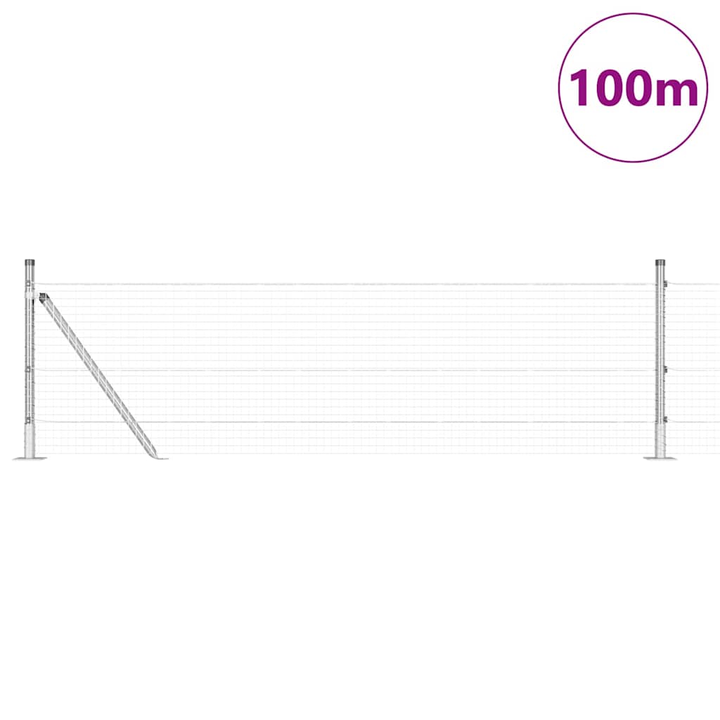 Zavareno žičano ogradno mreža s betonskom podlogom 100 x 0,6 m