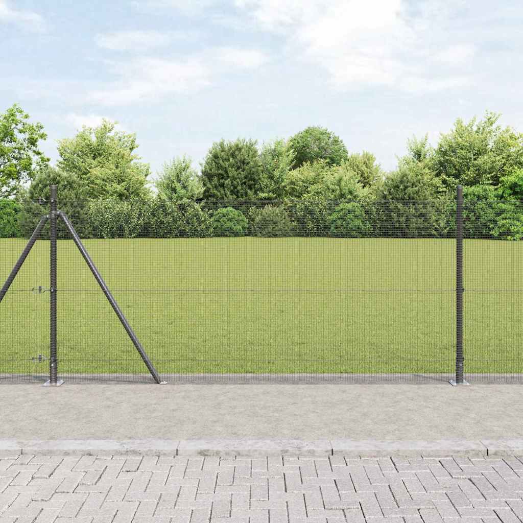 Zavareno žičano ogradno mreža s betonskom podlogom 25 x 0,8 m