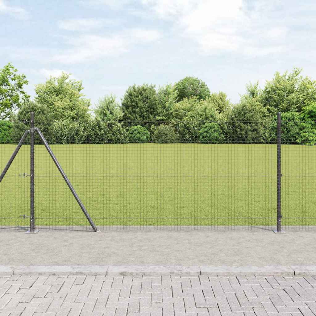 Zavareno žičano ogradno mreža s betonskom podlogom 25 x 1 m