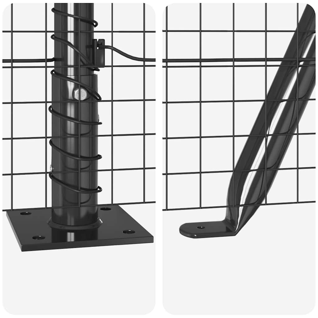 Zavareno žičano ogradno mreža s betonskom podlogom 25 x 1,2 m