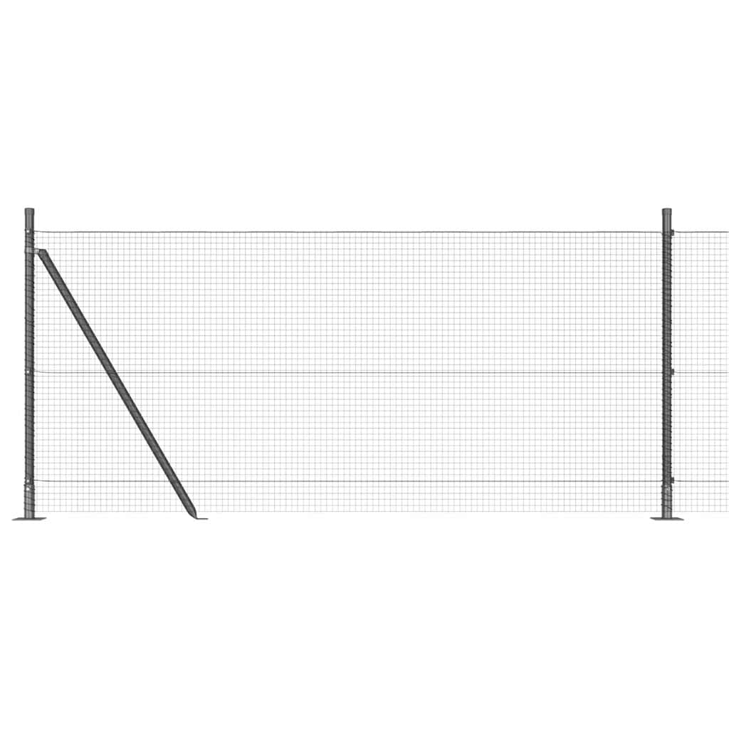 Zavareno žičano ogradno mreža s betonskom podlogom 100 x 0,8 m