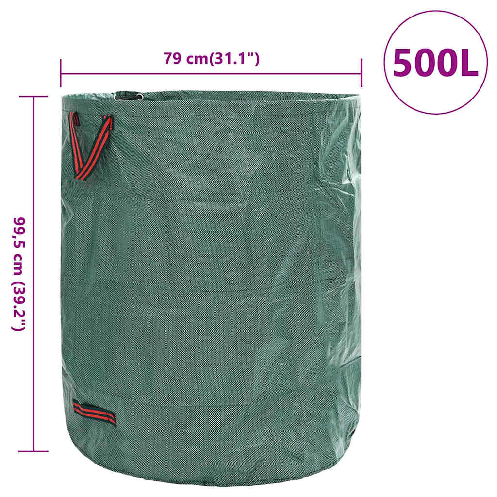 Vreće za otpad u vrtu 4 pcs Zelena 79 x 79 x 99,5 cm