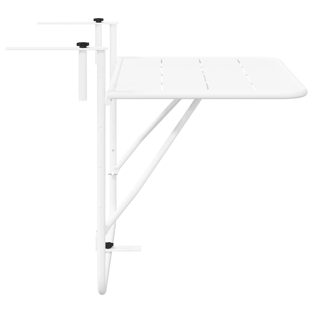 Viseci Balkon Stol Bijelo 60 x 39 x 65 cm Čelik