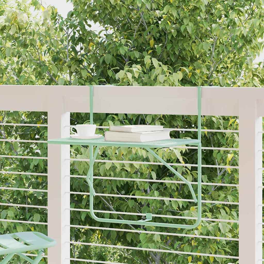 Viseci Balkon Stol Menta zelena 60 x 39 x 65 cm Čelik