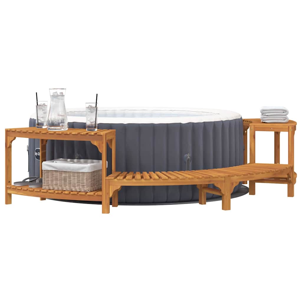 Okruženje za bubble bath polukružna Smeđa 252 x 112 x 55,5 cm