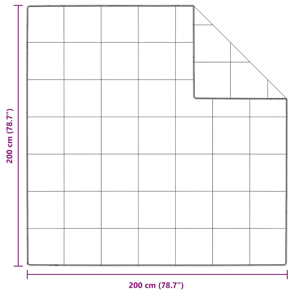 Poplun Bijelo 200 x 200 cm Perje