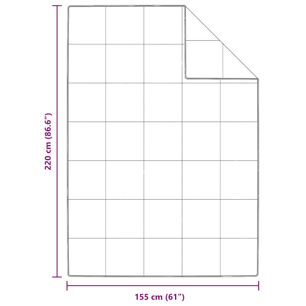 Poplun Bijelo 155 x 220 cm Perje
