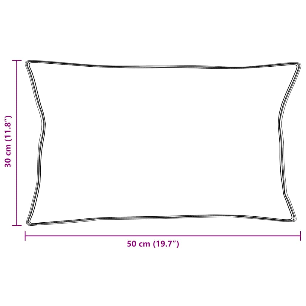 Jastuk s jastukom 2 pcs Bijelo 30 x 50 cm Perje