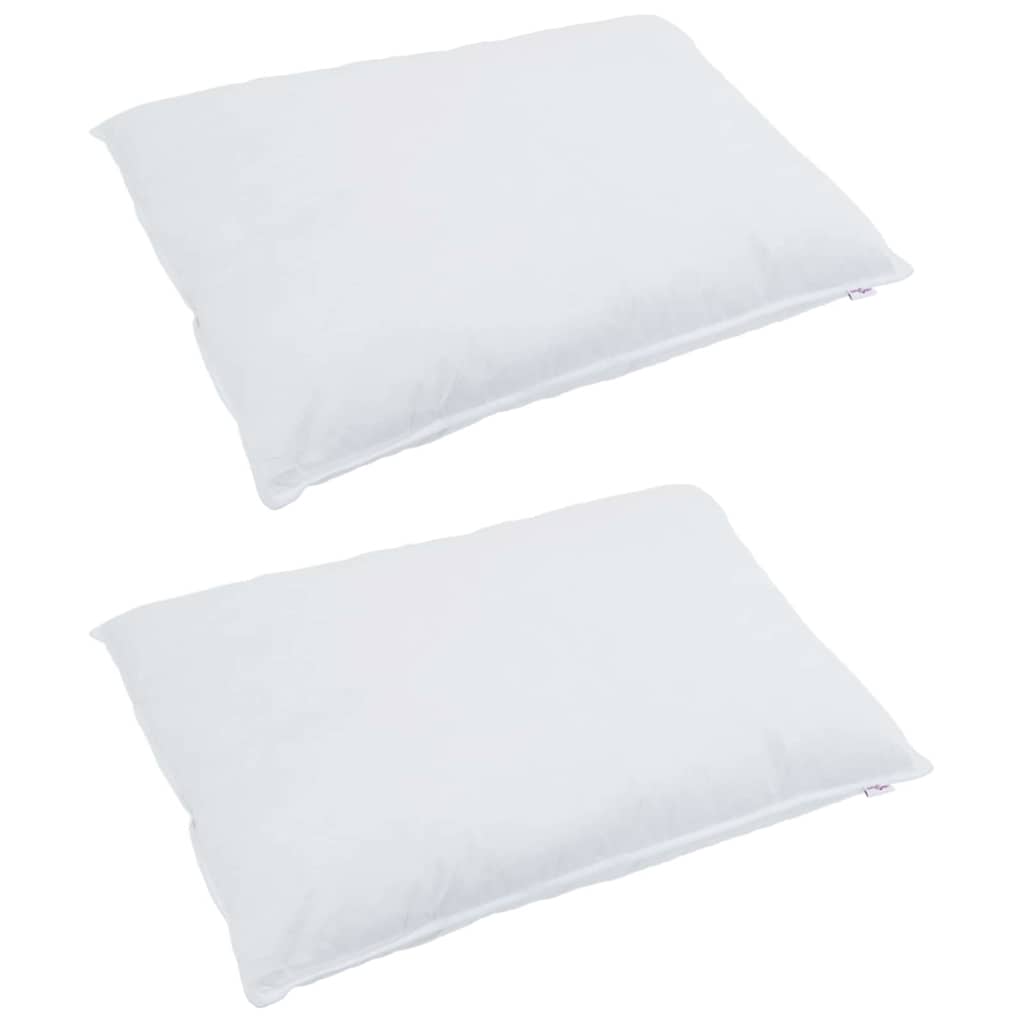 Jastuk s jastukom 2 pcs Bijelo 70 x 90 cm Perje