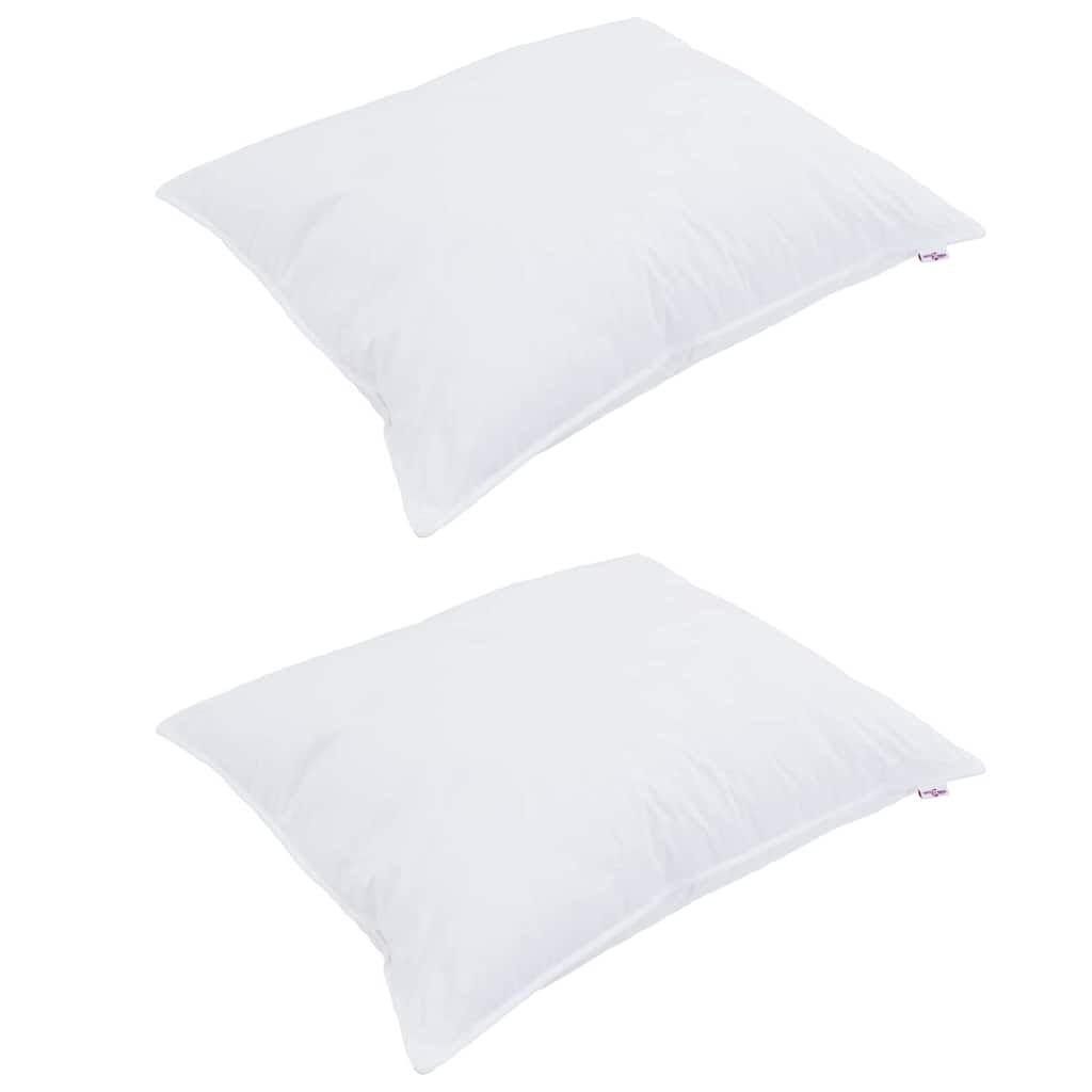Jastuk s jastukom 2 pcs Bijelo 60 x 80 cm Pamuk