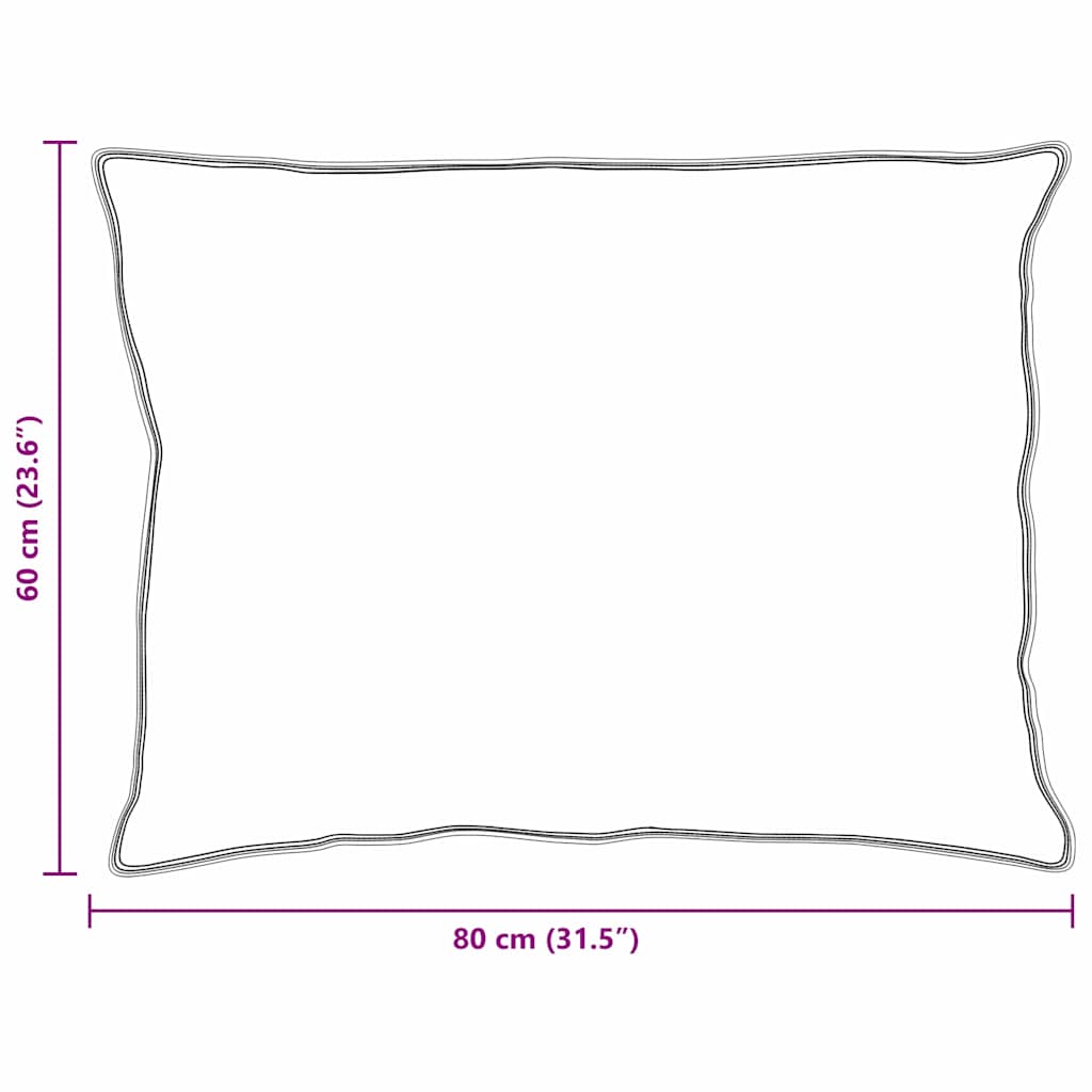 Jastuk s jastukom 2 pcs Bijelo 60 x 80 cm Pamuk