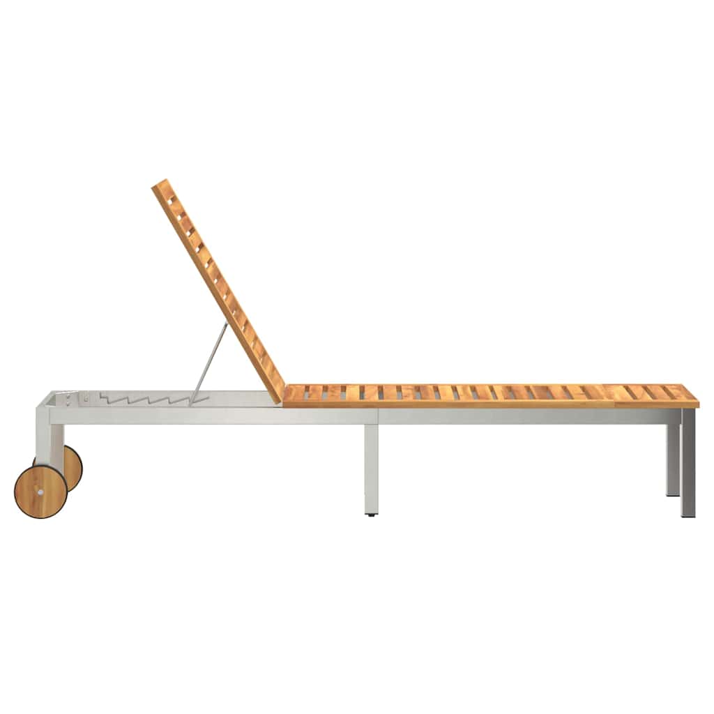 Ležaljka Prirodna nafta 205 x 53 x 100 cm Čvrsto drvo akacije
