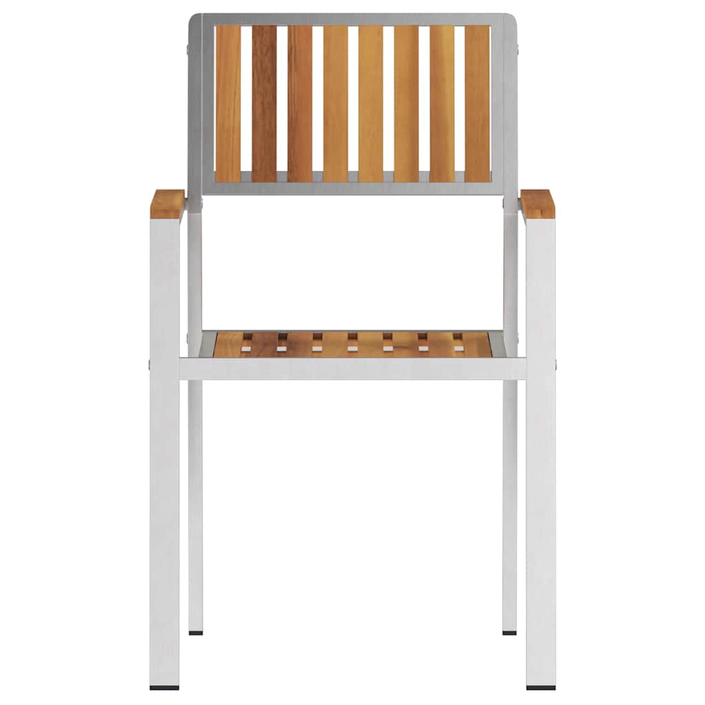 Vrtna stolica 4 pcs Smeđa 56 x 54,5 x 87 cm Čvrsto drvo akacije