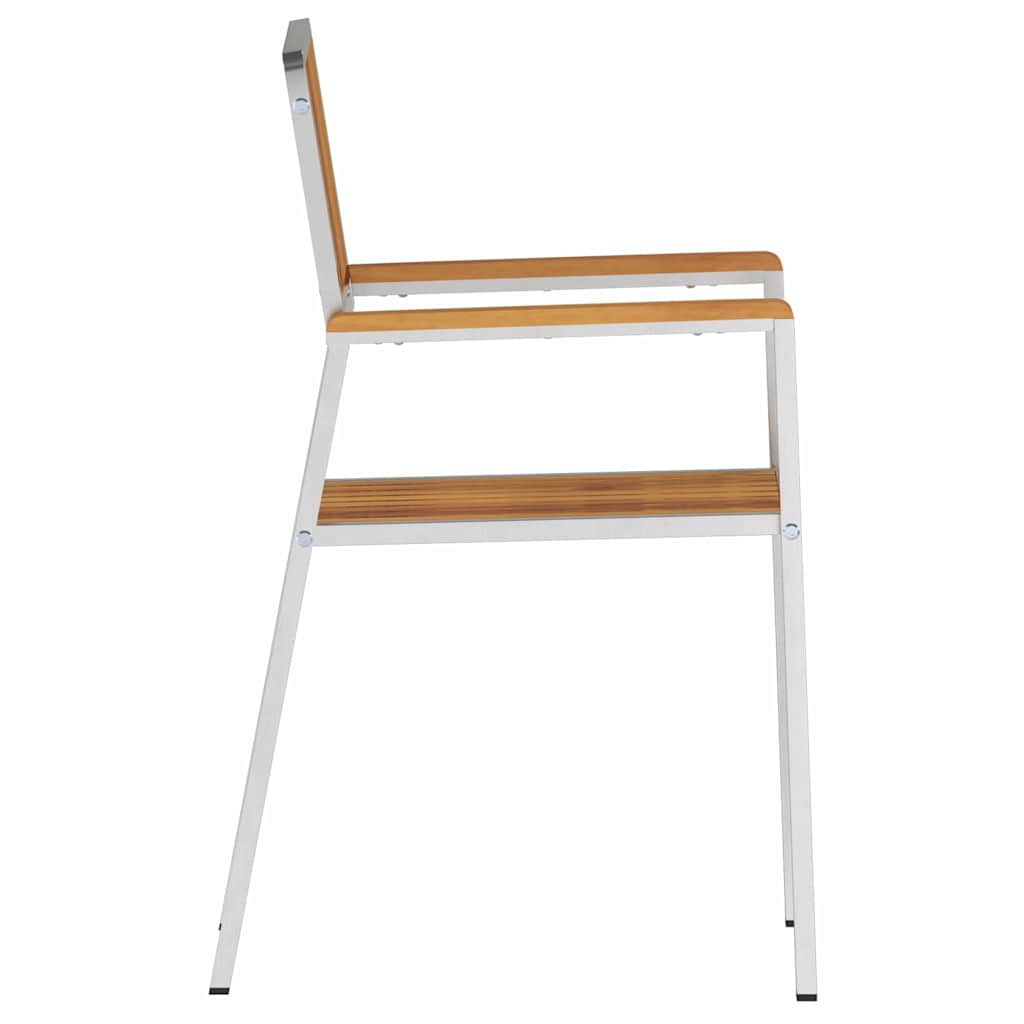 Vrtna stolica 4 pcs Smeđa 56 x 54,5 x 87 cm Čvrsto drvo akacije