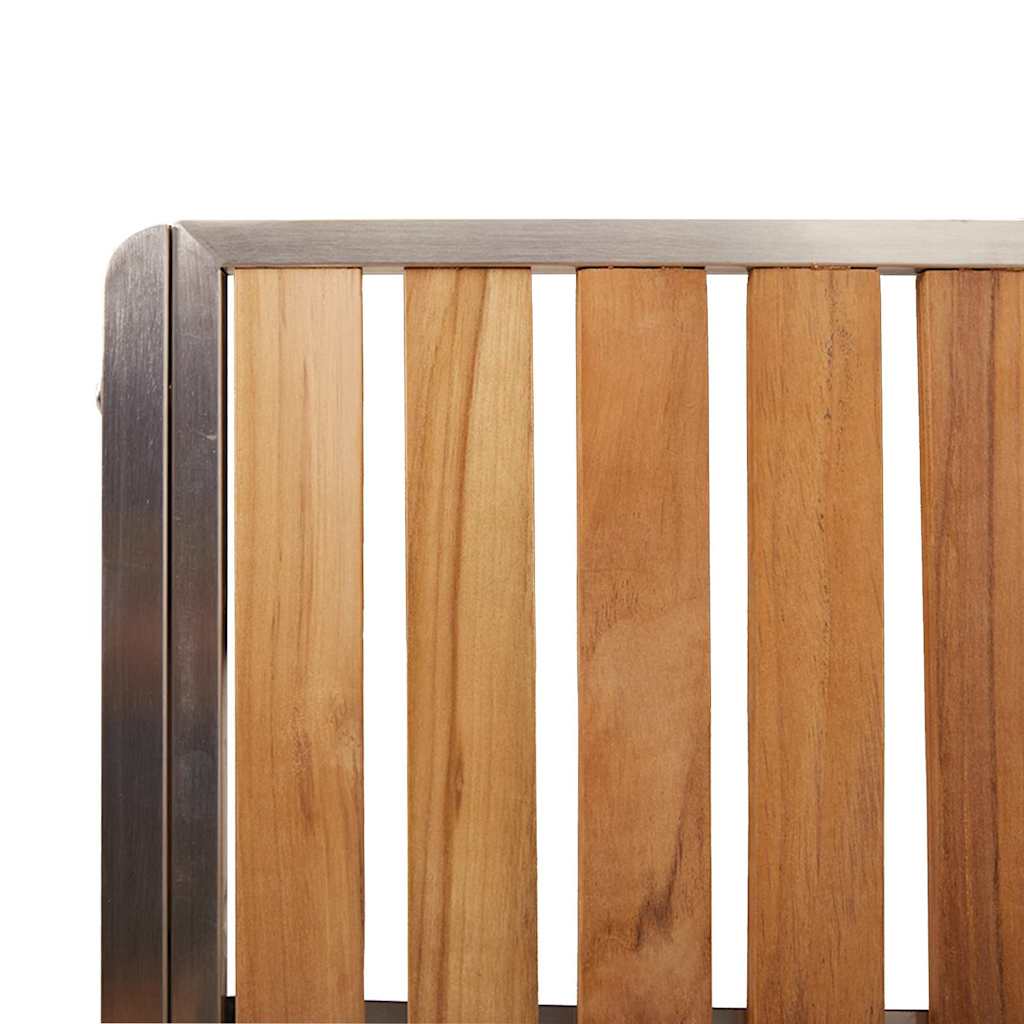 Vrtna stolica 2 pcs Smeđa 56 x 54,5 x 87 cm Čvrsto teak drvo