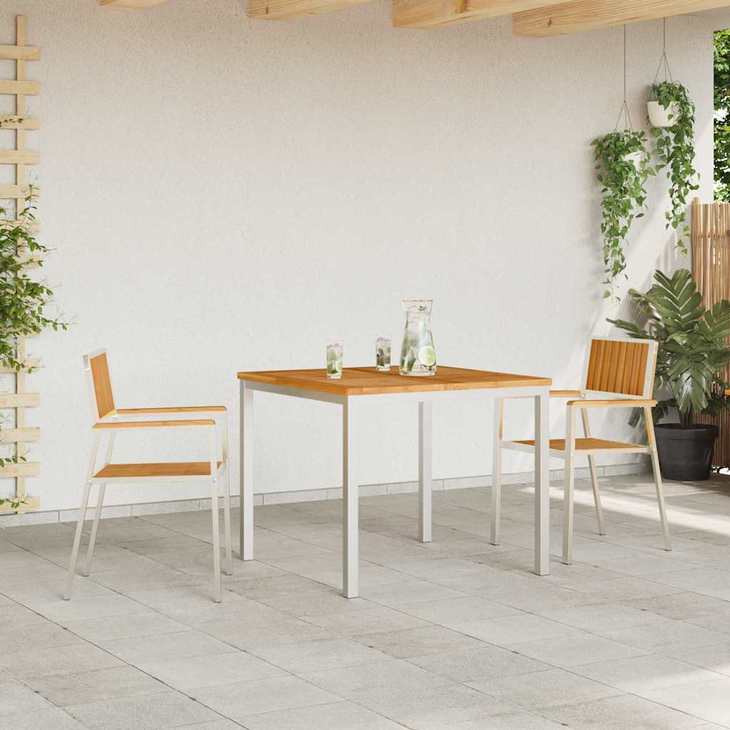Vrtna stolica 2 pcs Smeđa 56 x 54,5 x 87 cm Čvrsto teak drvo