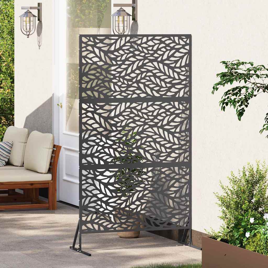 Zaslon za privatnost 100 x 50 x 180 cm Čelik Crna
