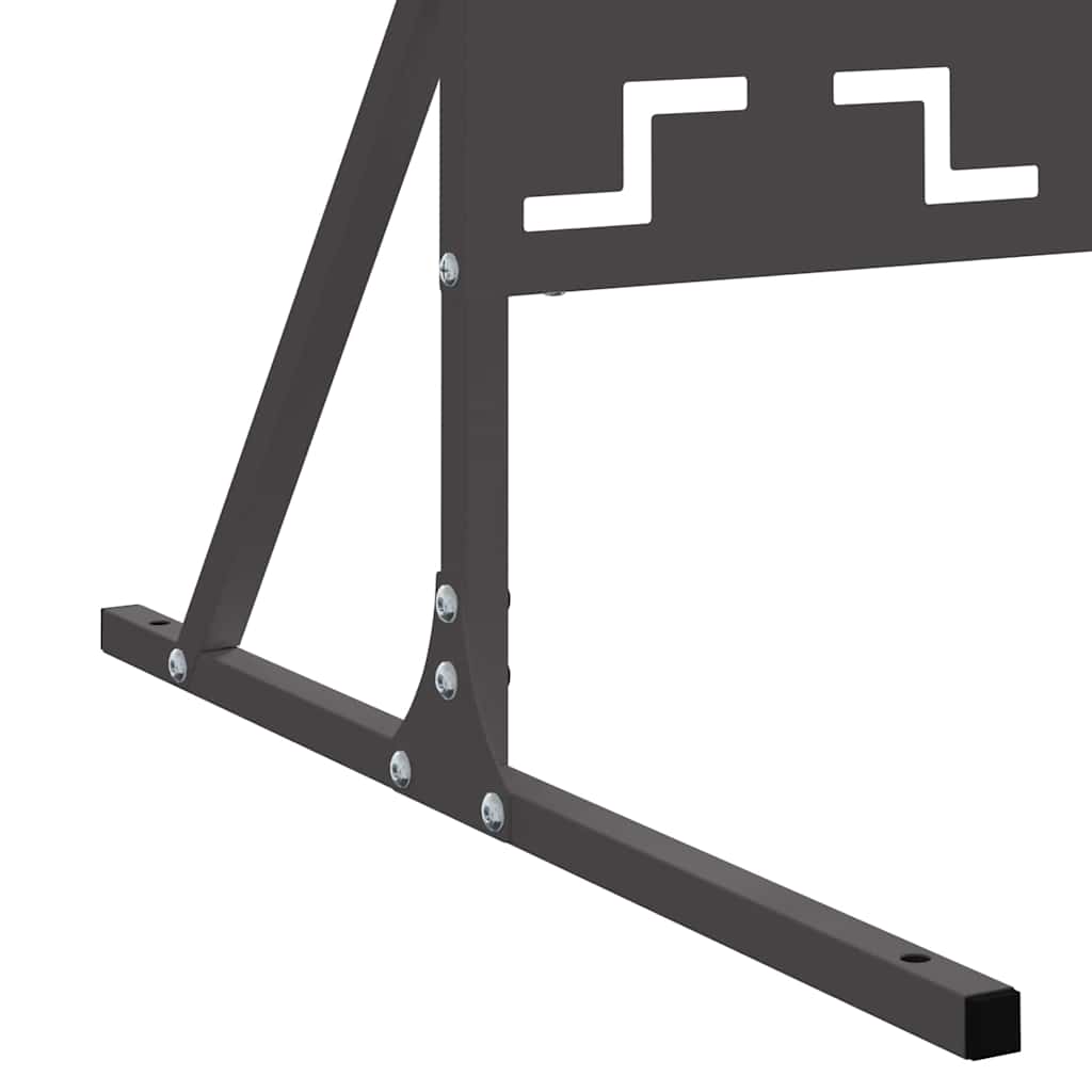 Zaslon za privatnost 100 x 50 x 180 cm Čelik Crna