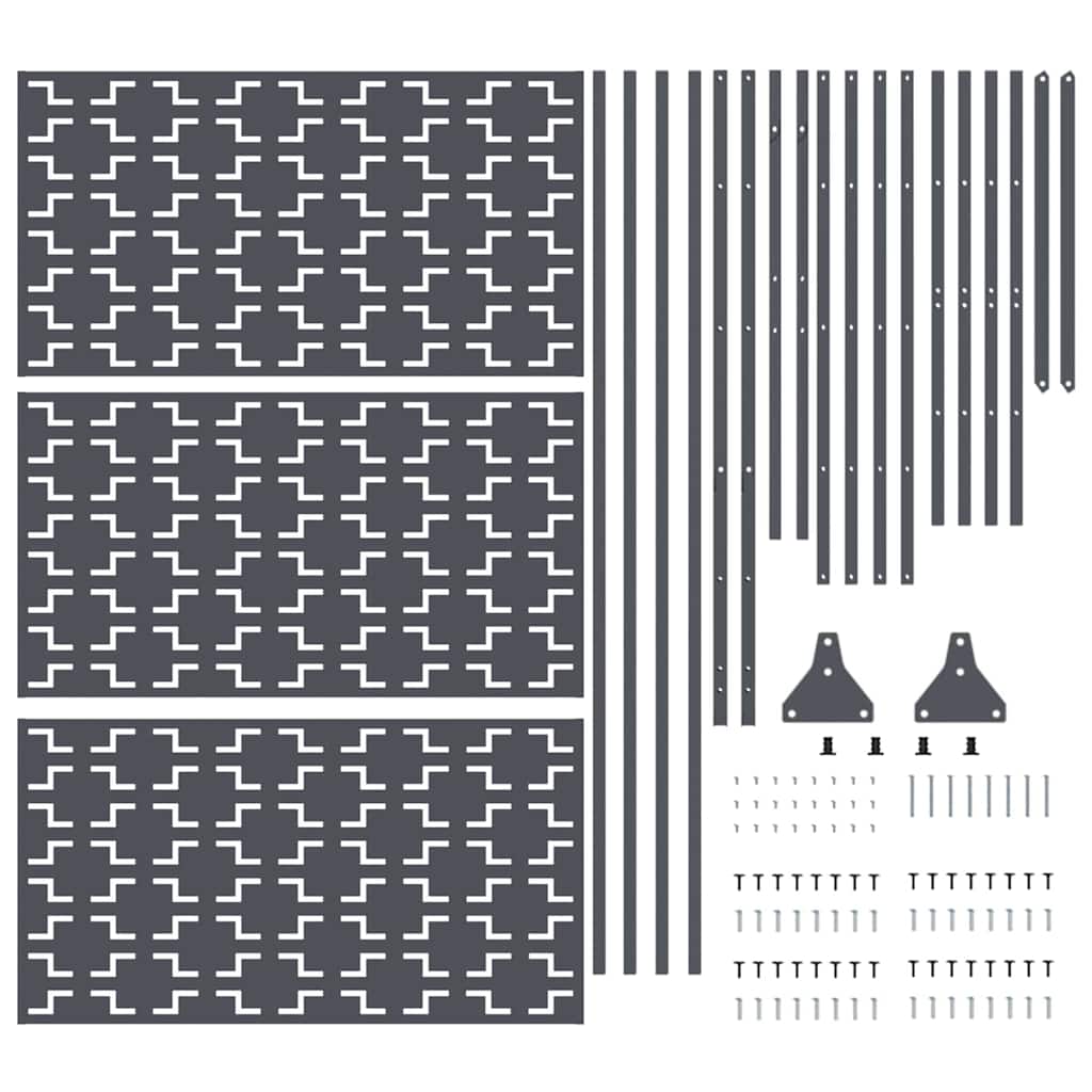 Zaslon za privatnost Antracit 100 x 50 x 180 cm Čelik
