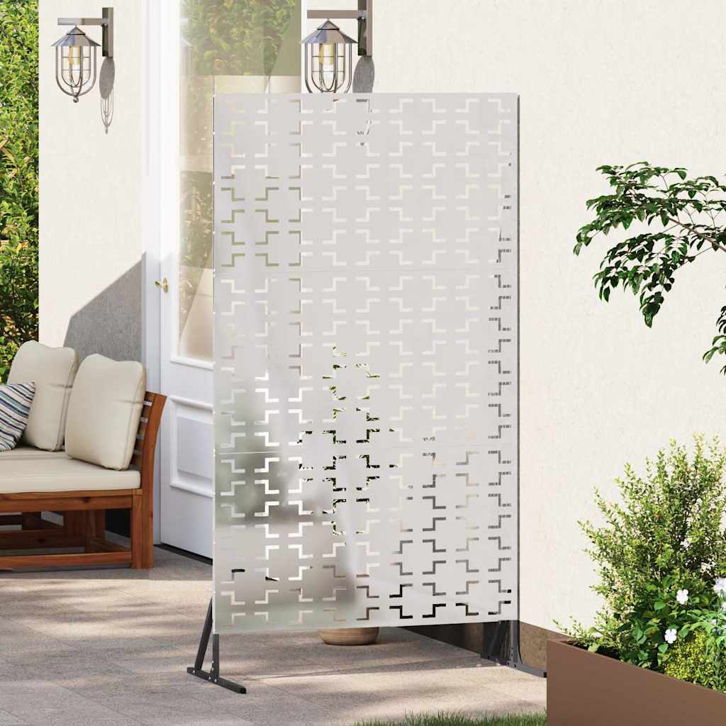 Zaslon za privatnost 100 x 50 x 180 cm Nehrđajući čelik Srebrna