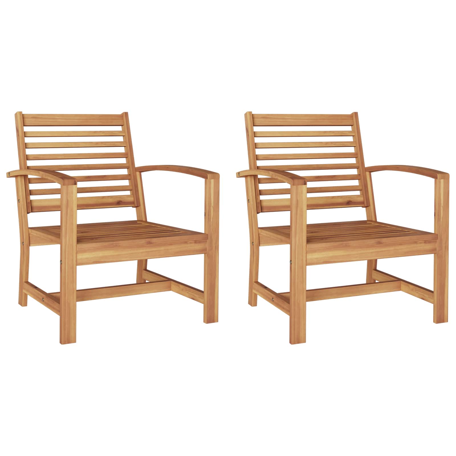 Stolica 2 Komad Smeđa 65 x 60 x 76,5 cm Čvrsto teak drvo