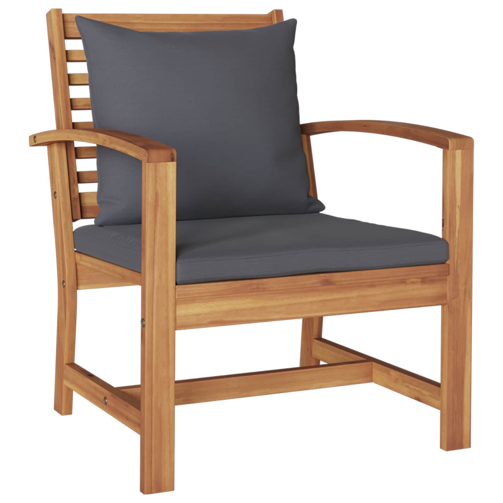 Stolica s jastukom 2 Komad Smeđa i tamno siva 65 x 60 x 76,5 cm