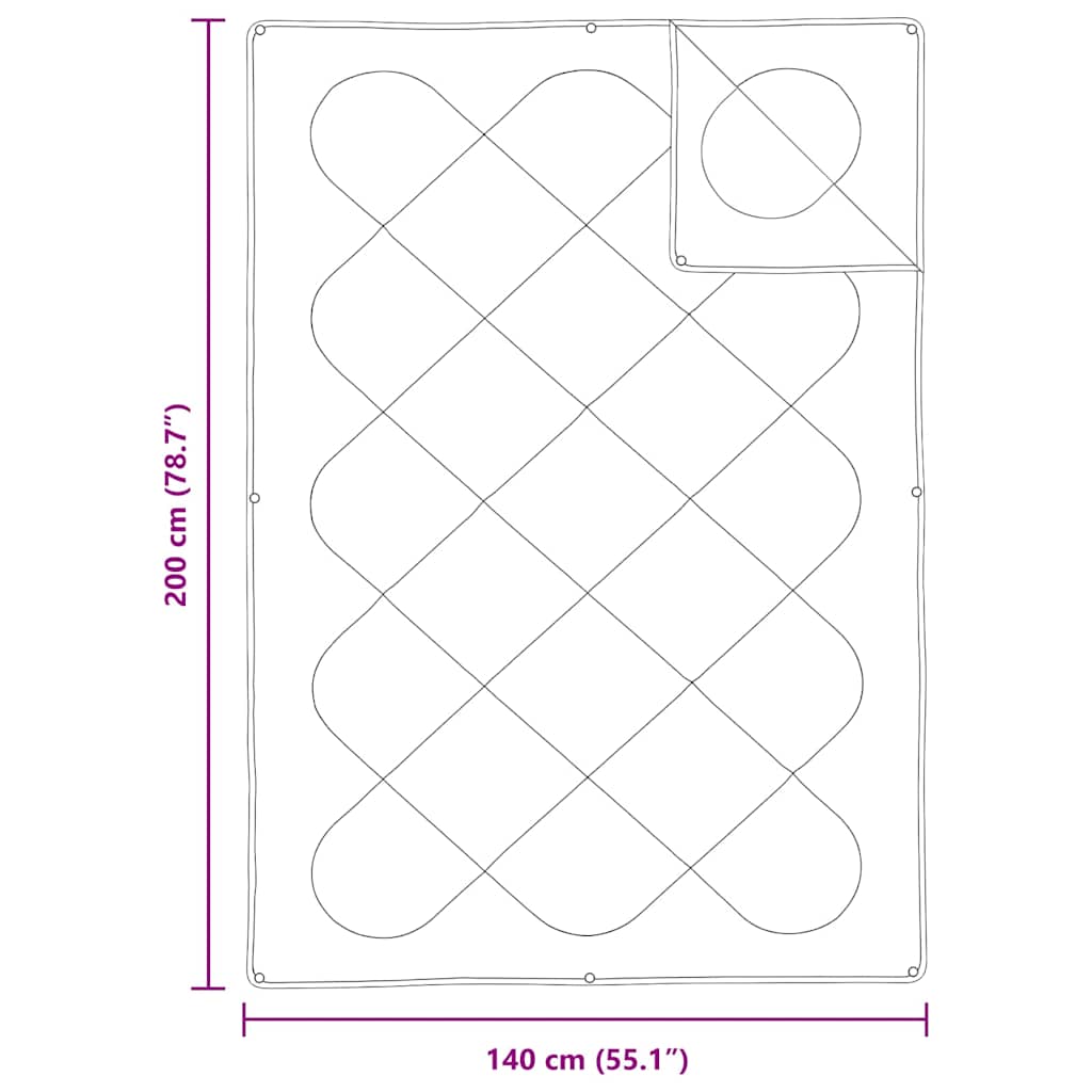 2-u-1 Punionica Bijelo 200 x 140 x 10 cm Poliester