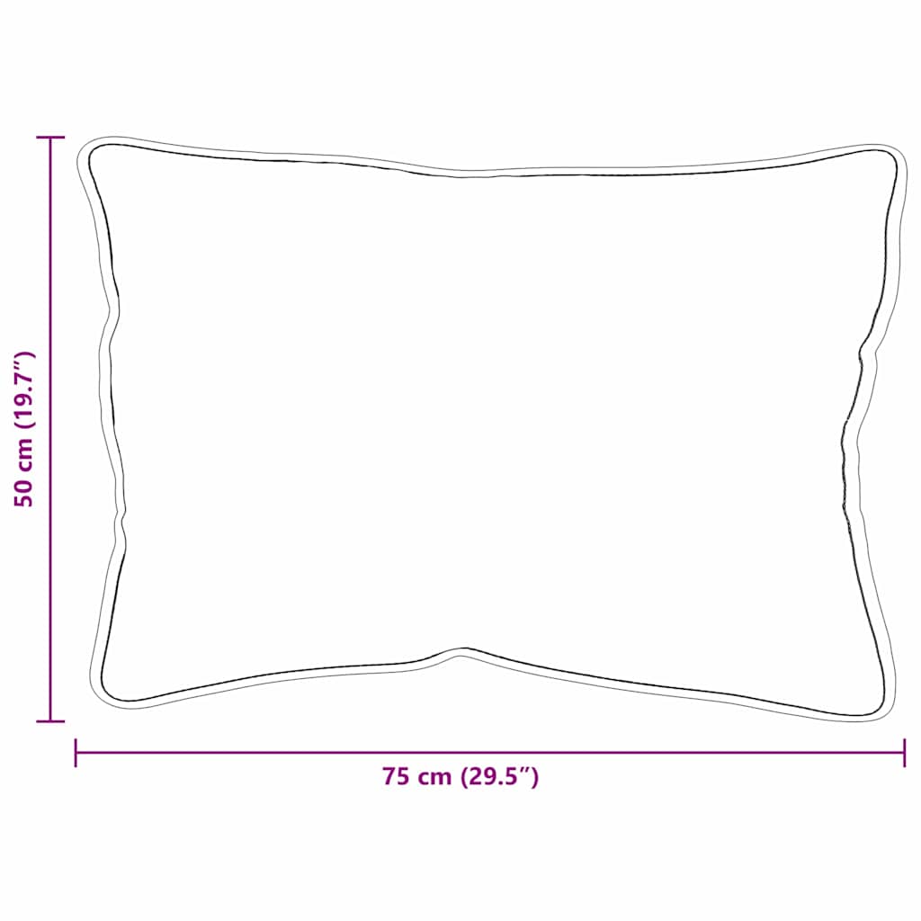 Jastuk 2 pcs Bijelo 75 x 50 x 20 cm Pamuk i poliester