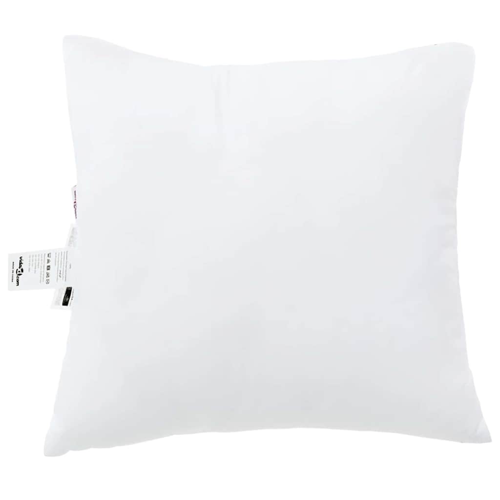 Jastuk s jastukom 2 pcs Bijelo 60 x 60 x 20 cm Poliester