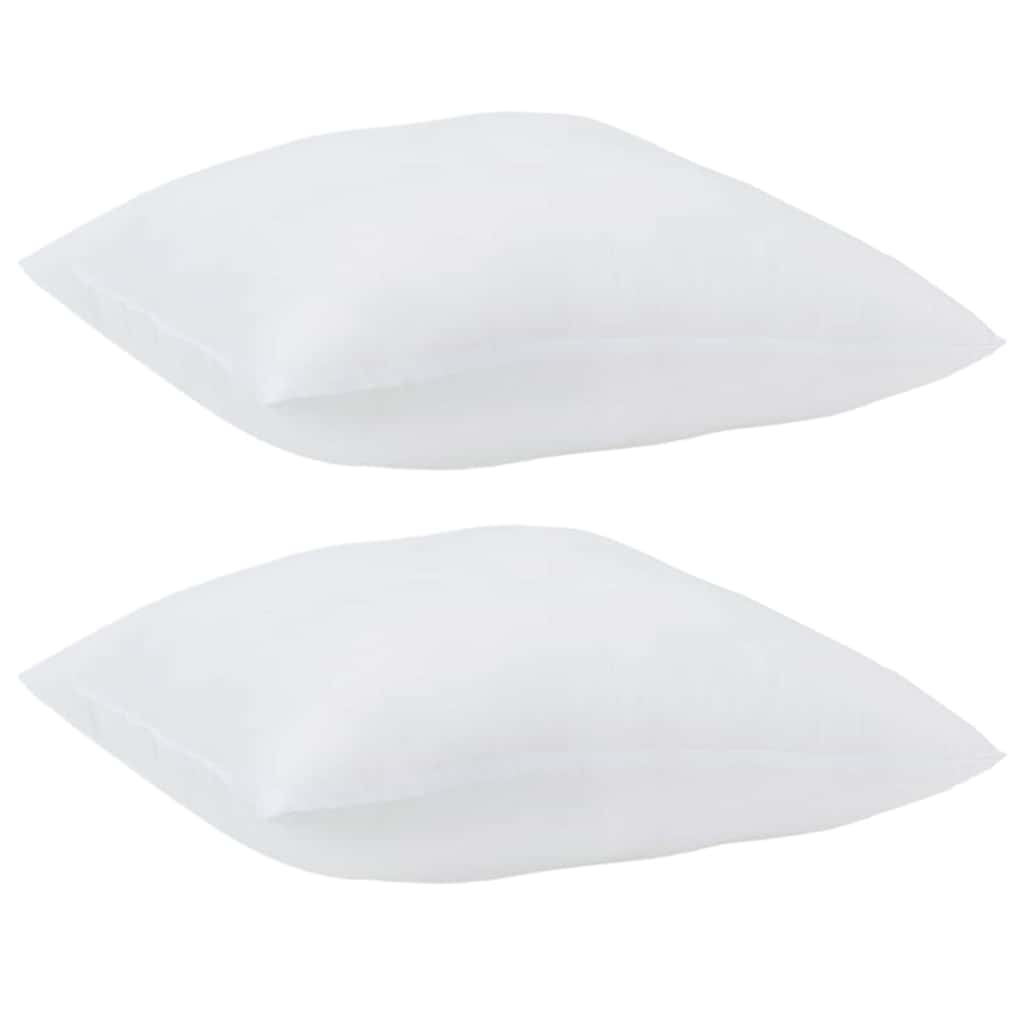 Jastuk s jastukom 2 pcs Bijelo 60 x 60 x 20 cm Poliester