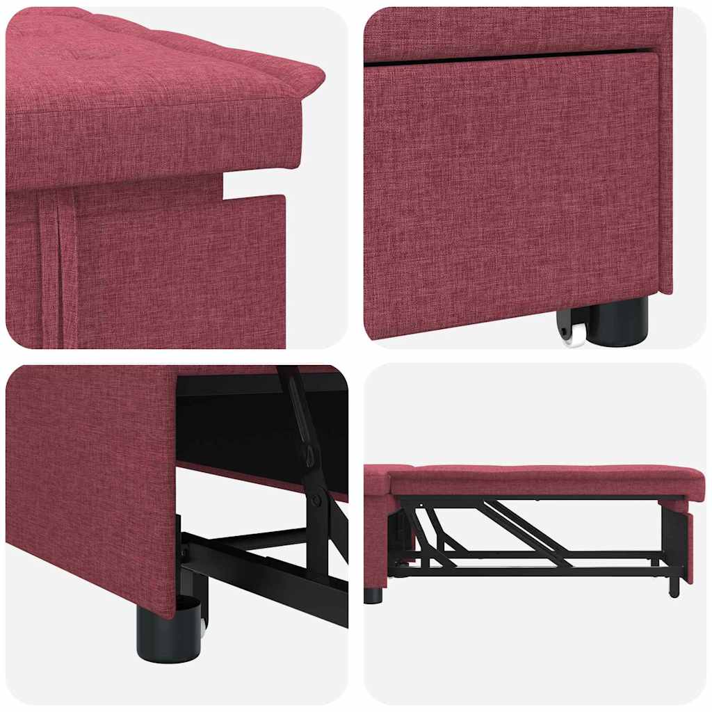 Krevet-sofa na razvlačenje Vinska crvena 194 x 50 x 82 cm