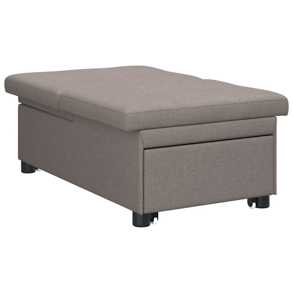 Krevet-sofa na razvlačenje Sivo-smeđa 194 x 50 x 82 cm tkanina