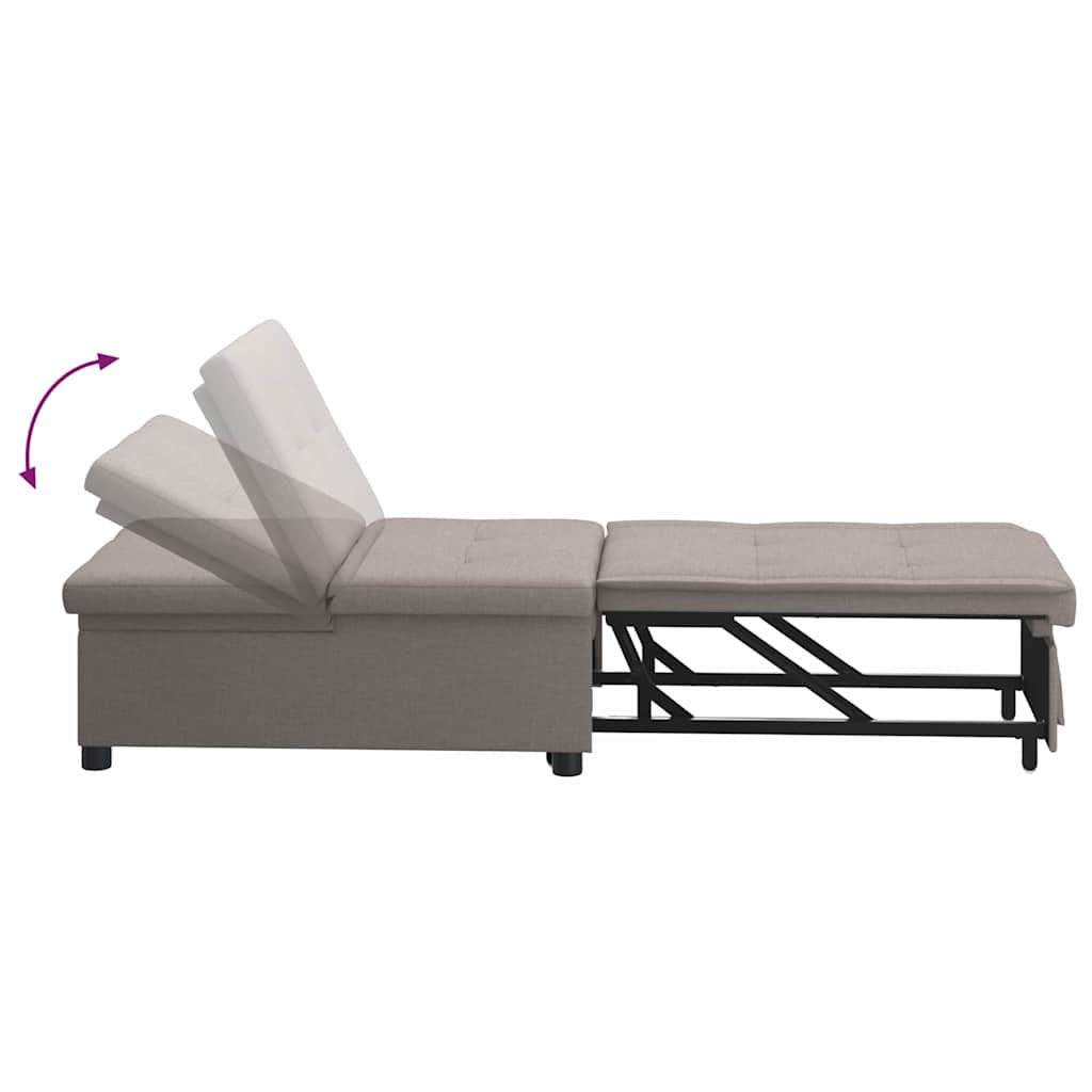 Krevet-sofa na razvlačenje Sivo-smeđa 194 x 50 x 82 cm tkanina