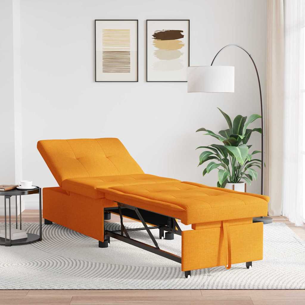 Krevet-sofa na razvlačenje Tamno žuta 194 x 50 x 82 cm tkanina