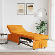 Krevet-sofa na razvlačenje Tamno žuta 194 x 50 x 82 cm tkanina