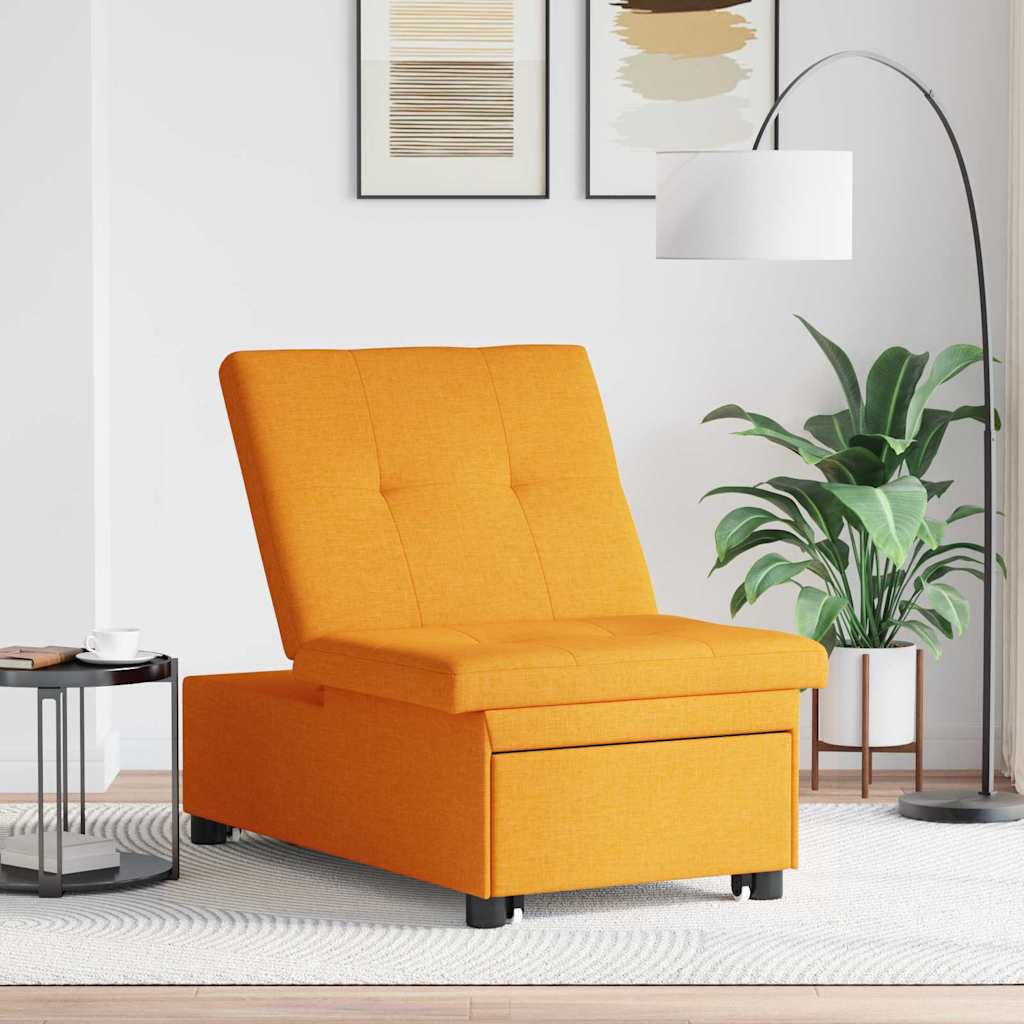 Krevet-sofa na razvlačenje Tamno žuta 194 x 50 x 82 cm tkanina