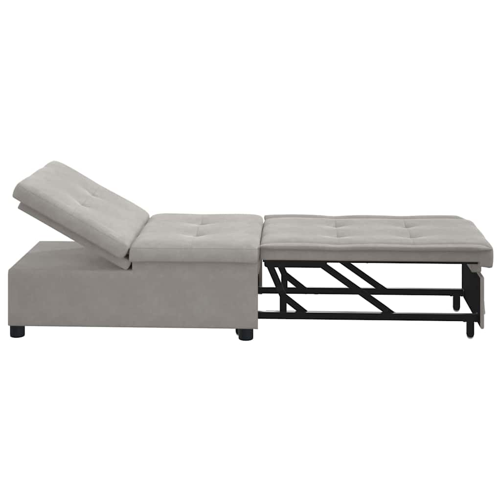 Krevet-sofa na razvlačenje Svijetlo siva 194 x 67 x 82 cm