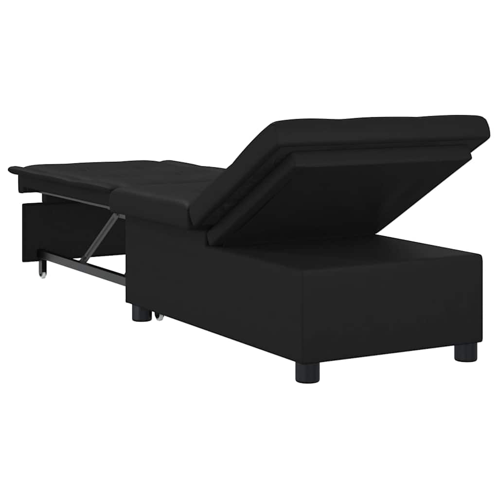 Krevet-sofa na razvlačenje Crna 194 x 67 x 82 cm Mikrovlakna