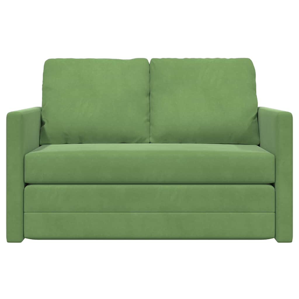 Krevet na razvlačenje Svijetlo zelena 204 x 122 x 60 cm Baršun