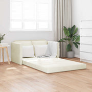 Krevet na razvlačenje Krema 204 x 122 x 60 cm Baršun