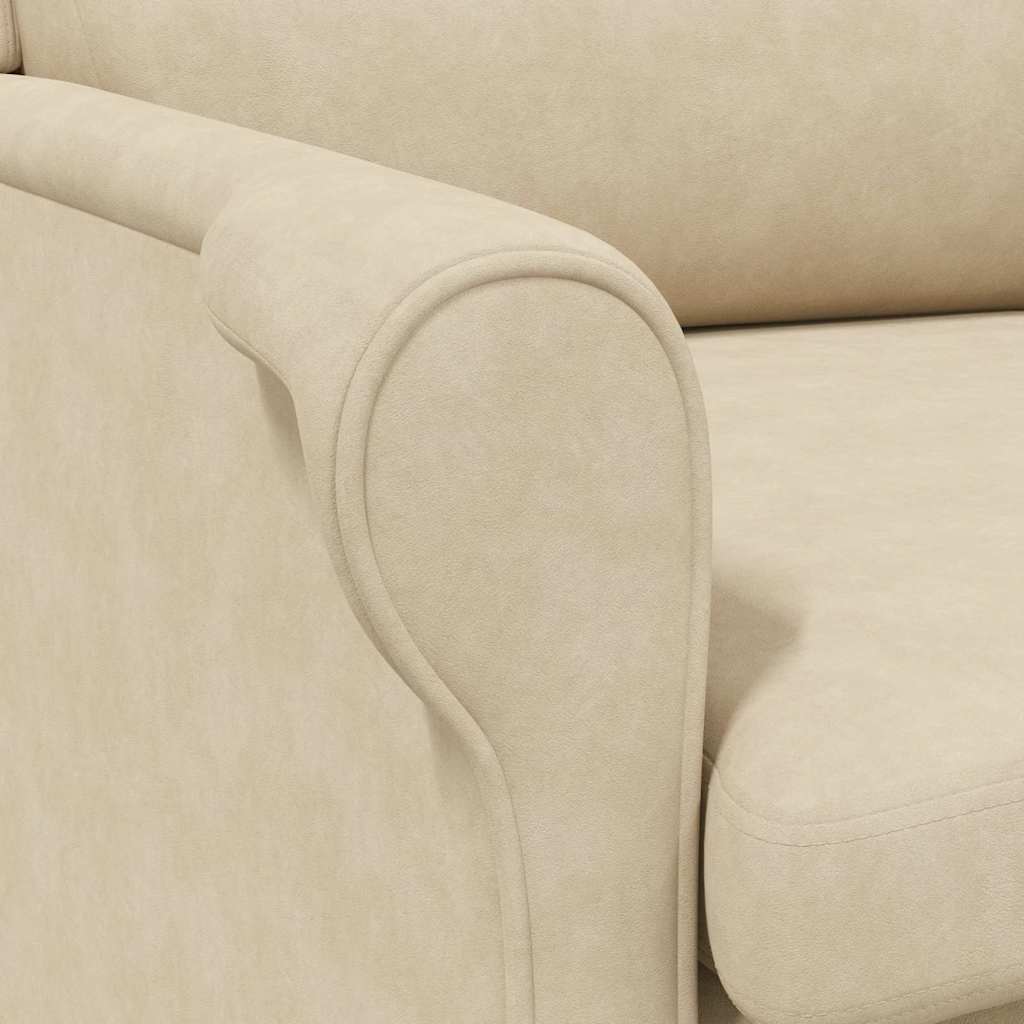 fotelja Krema 76 x 94 x 102 cm Mikrofibra